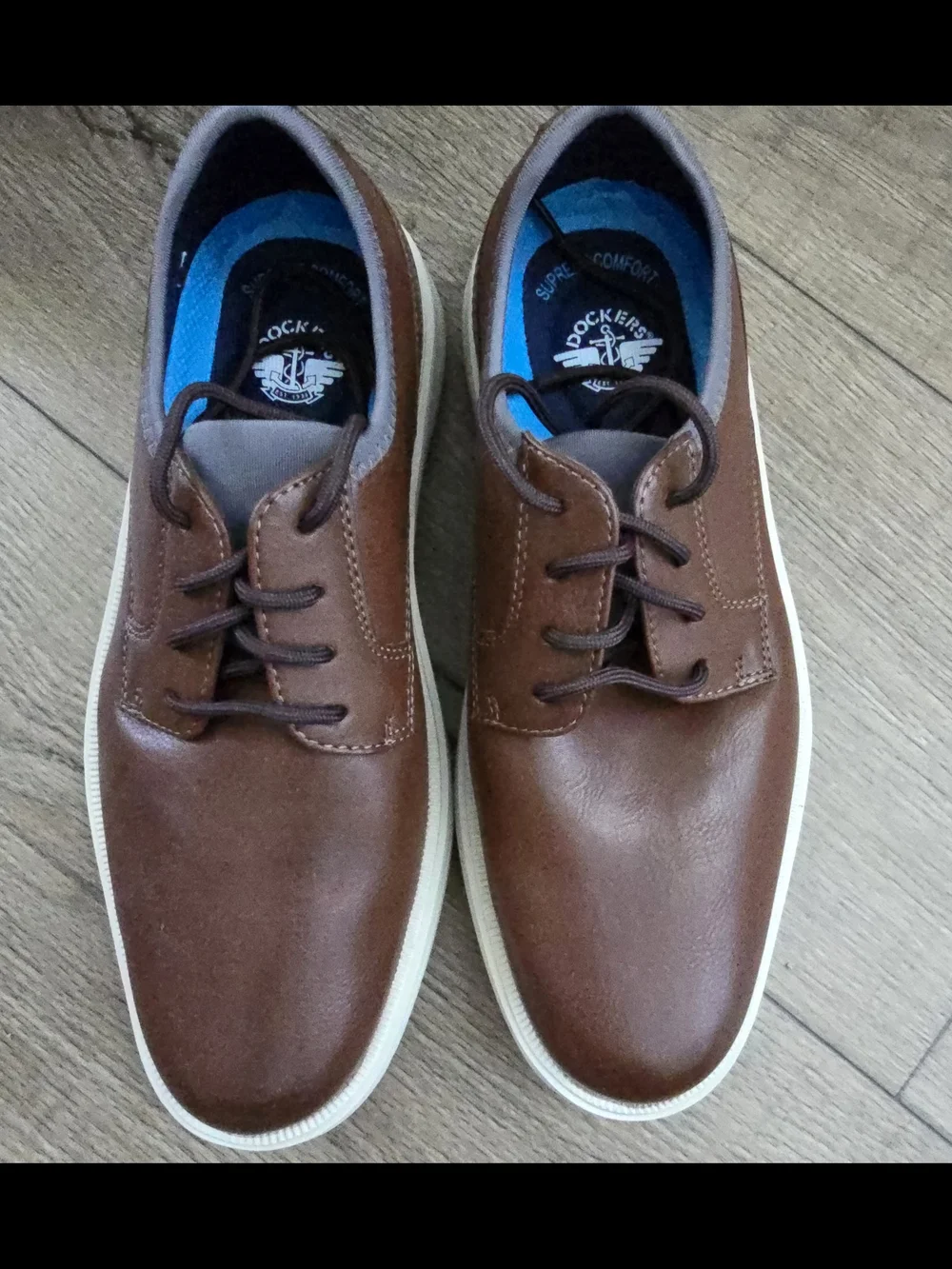 Dockers Mens Brown Casual Leather Lace-Up Shoes